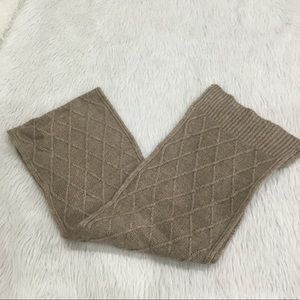 Brown knit winter scarf
